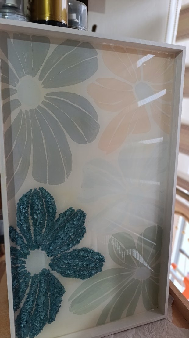 El Yapımı Epoksi Çiçek Tablo - Görsel 5