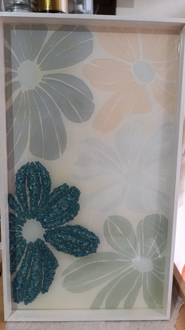 El Yapımı Epoksi Çiçek Tablo - Görsel 2