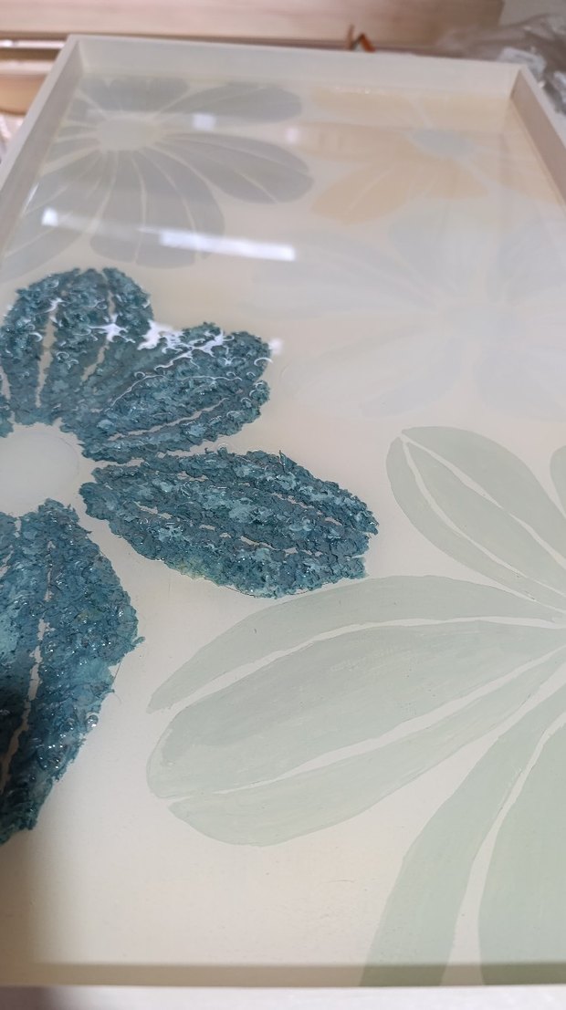 El Yapımı Epoksi Çiçek Tablo - Görsel 4