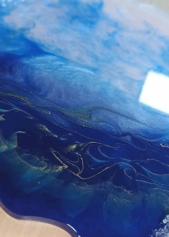 Özel Tasarım Epoksi Nişan  Söz Tepsisi ( - Görsel 6