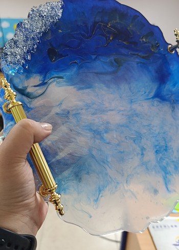 Özel Tasarım Epoksi Nişan  Söz Tepsisi ( - Görsel 4