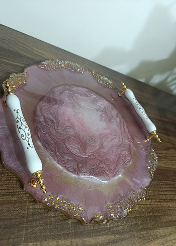 Özel Tasarım Epoksi Söz Nişan Tepsisi - Görsel 3