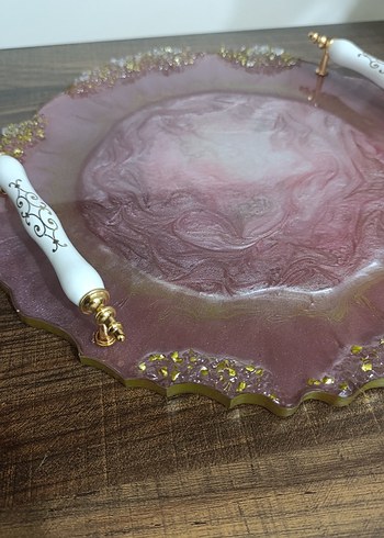 Özel Tasarım Epoksi Söz Nişan Tepsisi - Görsel 6