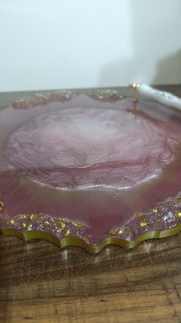 Özel Tasarım Epoksi Söz Nişan Tepsisi - Görsel 4