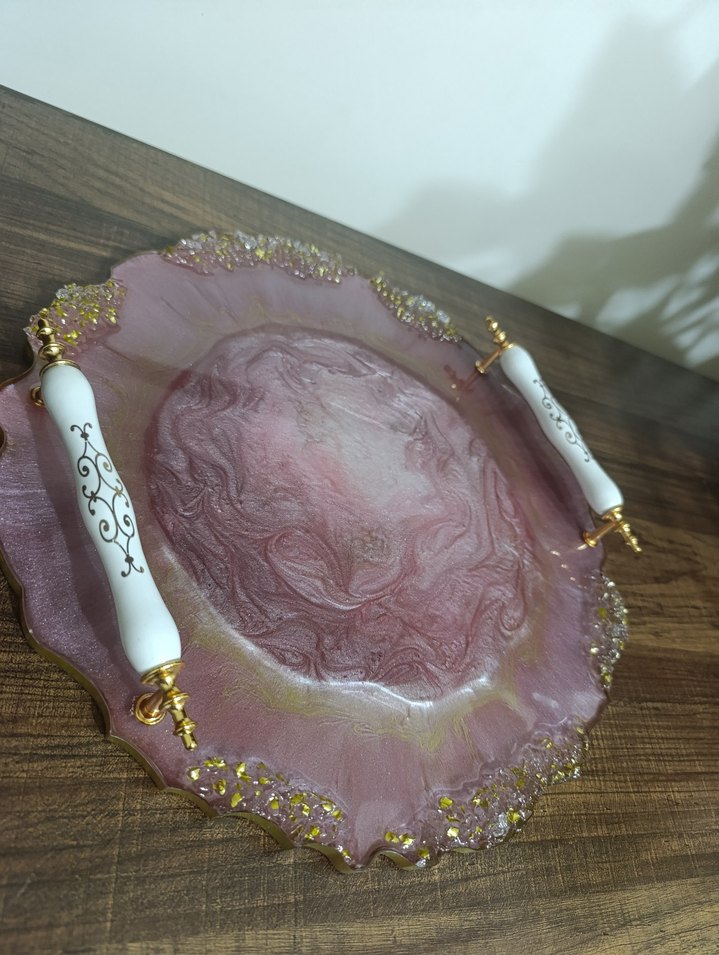 Özel Tasarım Epoksi Söz Nişan Tepsisi - Görsel 3