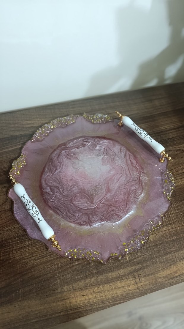 Özel Tasarım Epoksi Söz Nişan Tepsisi - Görsel 5