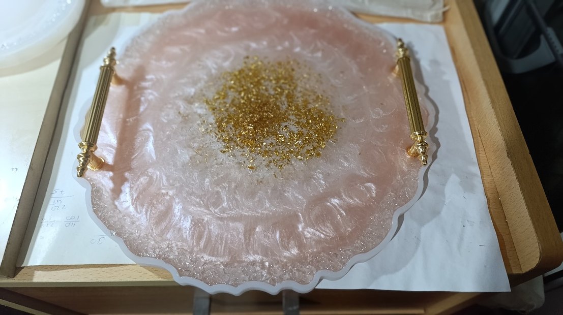 Özel Tasarım Epoksi Nişan  Söz Tepsisi (Sipariş Üzerine) Hediye - Görsel 4