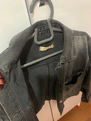 m Beden denim siyah kot ceket
