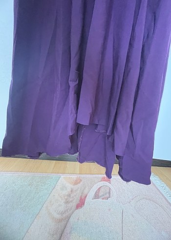 Diğer Diger Mor Uzun Kollu Drapeli Elbise
