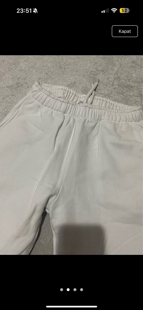 Beyaz Pamuklu Kadın Eşofman - Görsel 2