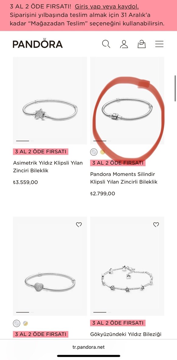 Pandora Bileklik 17 cm - Görsel 5