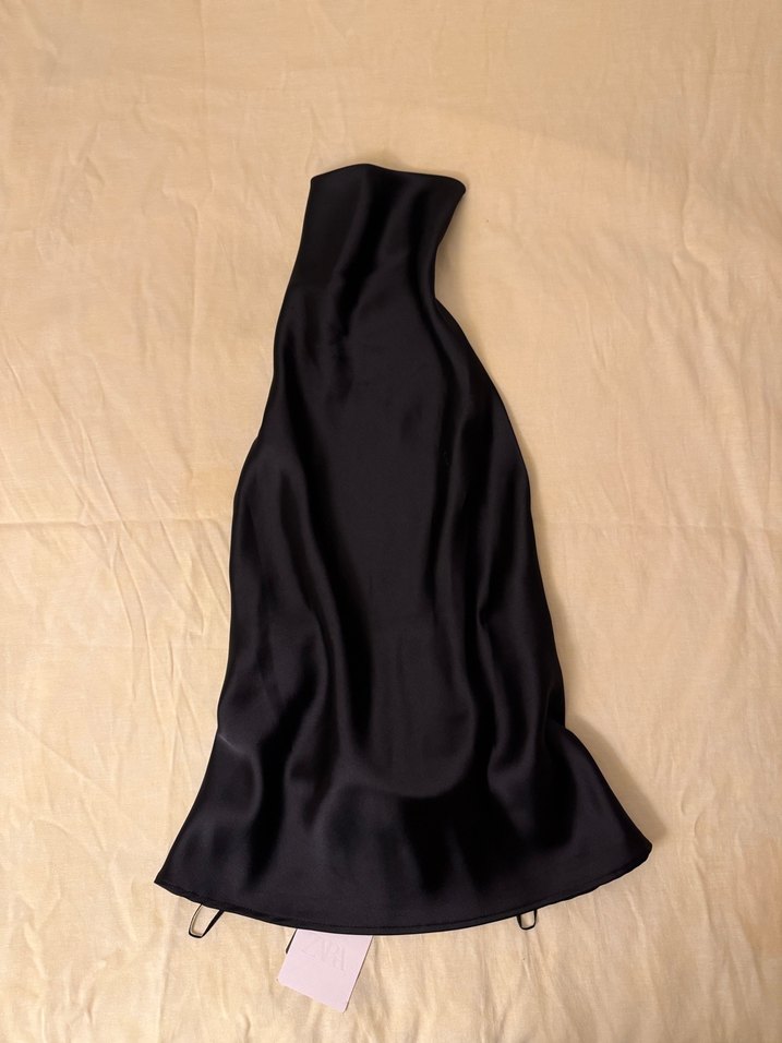 Saten halter top - Görsel 3