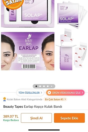 Bee Beauty Earlap kepçe kulak bantı