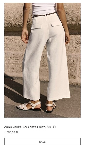 Zara CULOTTE pantolon - Görsel 3