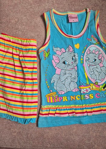 1 yaş Renkli Baskılı Kız Çocuk Atlet - Görsel 2