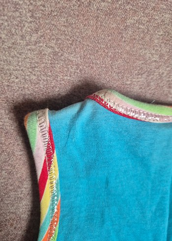 1 yaş Renkli Baskılı Kız Çocuk Atlet - Görsel 7