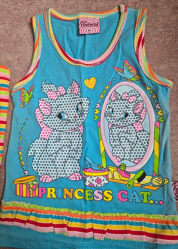 1 yaş Renkli Baskılı Kız Çocuk Atlet - Görsel 4