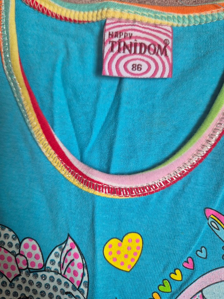 1 yaş Renkli Baskılı Kız Çocuk Atlet - Görsel 3