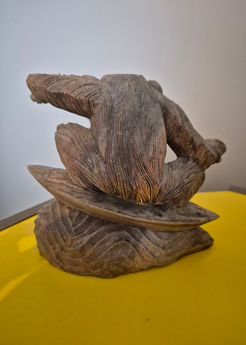 Ahşap El Oyması Maymun Figürü - Görsel 3