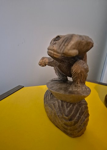 Ahşap El Oyması Maymun Figürü - Görsel 2