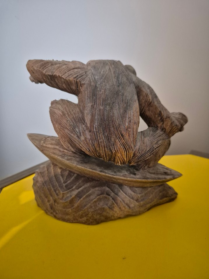 Ahşap El Oyması Maymun Figürü - Görsel 3