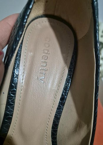 Lacivert Yılan Desenli Stiletto Topuklu Kadın Ayakkabı - Görsel 4