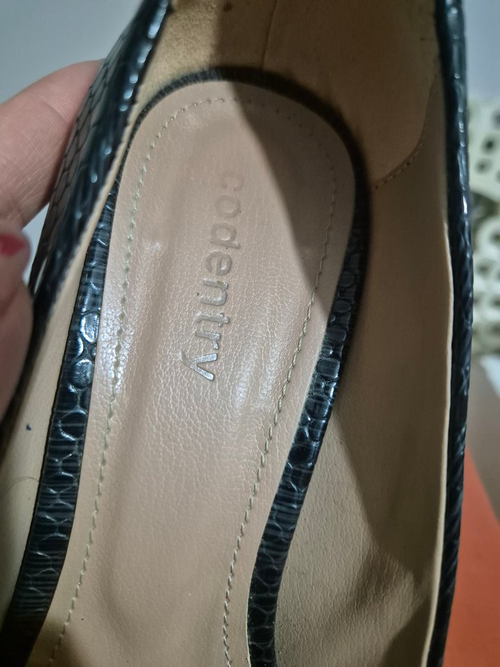 Lacivert Yılan Desenli Stiletto Topuklu Kadın Ayakkabı - Görsel 4