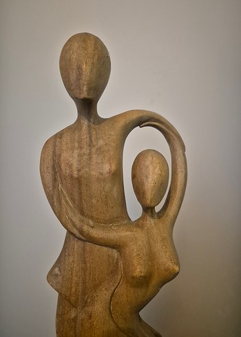 El Yapımı Oyma Ahşap Soyut Figür - Görsel 2