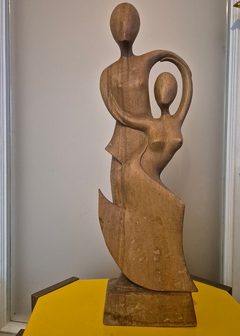 El Yapımı Oyma Ahşap Soyut Figür - Görsel 3