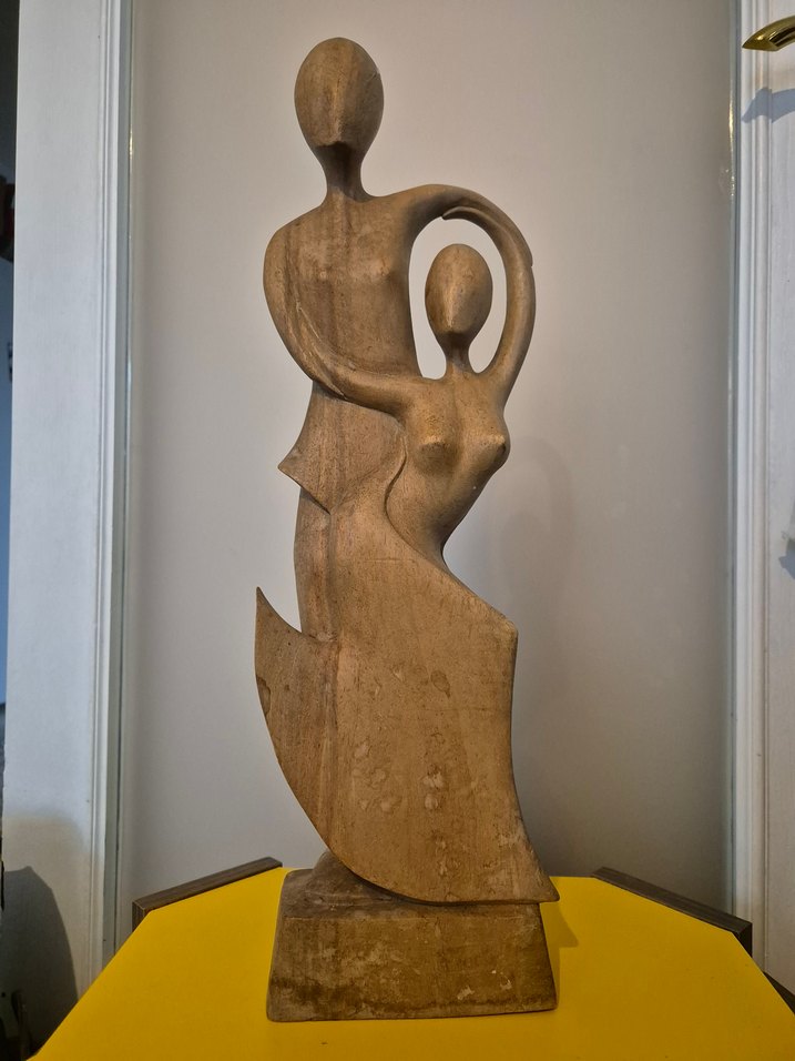 El Yapımı Oyma Ahşap Soyut Figür - Görsel 5