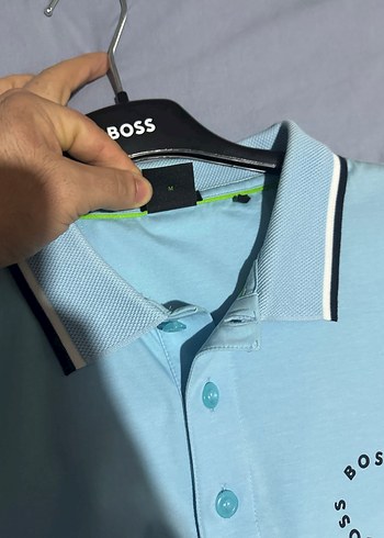 Mavi Düğmeli Kısa Kollu Polo Tişört - Görsel 2