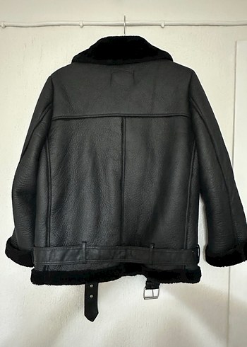 Zara Kürt Siyah Deri Biker Ceket - Görsel 2