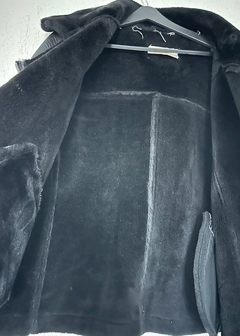 Zara Kürt Siyah Deri Biker Ceket - Görsel 4