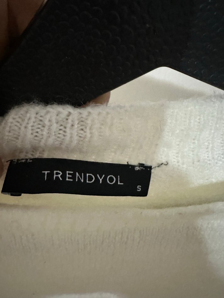 Kadın Beyaz Triko Midi Kazak - Görsel 3