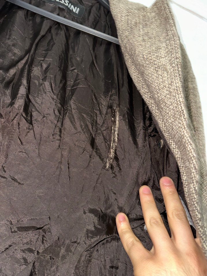 Kahverengi Keten Kadın Blazer Ceket - Görsel 3