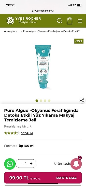 Yüz yıkama jeli