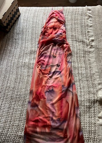 Zara Desenli Midi elbise