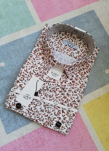 Zara erkek gömlek desenli XL