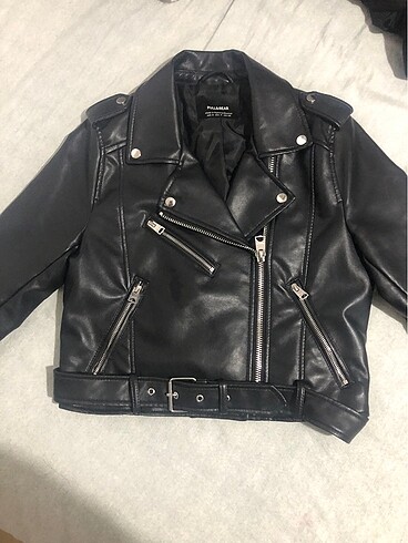 Biker deri ceket pull&bear