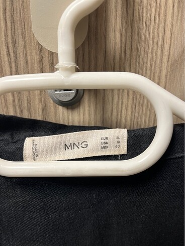 xl Beden siyah Renk Mango keten kısa kol gömlek
