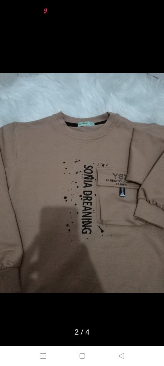 Erkek Çocuk Kahverengi Uzun Kollu Sweatshirt - Görsel 2