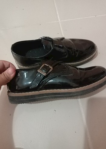 çocuk Siyah Rugan Tokalı Stiletto Ayakkabı - Görsel 2