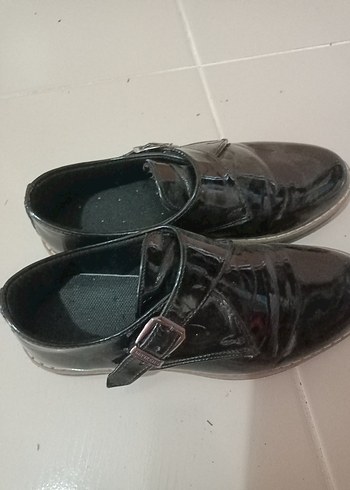 çocuk Siyah Rugan Tokalı Stiletto Ayakkabı - Görsel 3