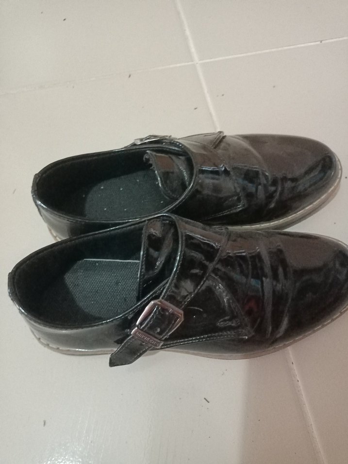 çocuk Siyah Rugan Tokalı Stiletto Ayakkabı - Görsel 3