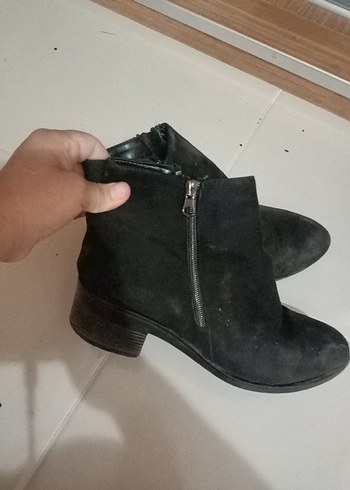 36 Beden siyah Renk Siyah Süet Kadın Bot, Stiletto Topuklu, Tokalı