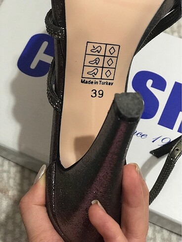 39 Beden gri Renk Abiye Ayakkabı