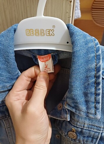 18-24 Ay Beden mavi Renk Koton kot ceket