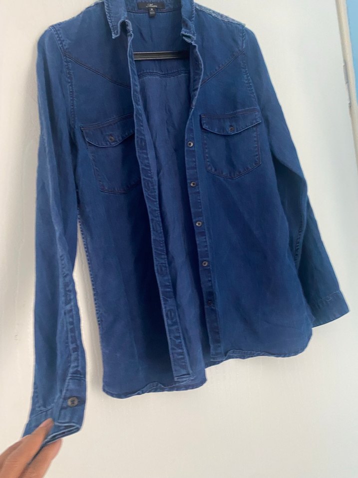 Kadın Denim Gömlek - Görsel 4