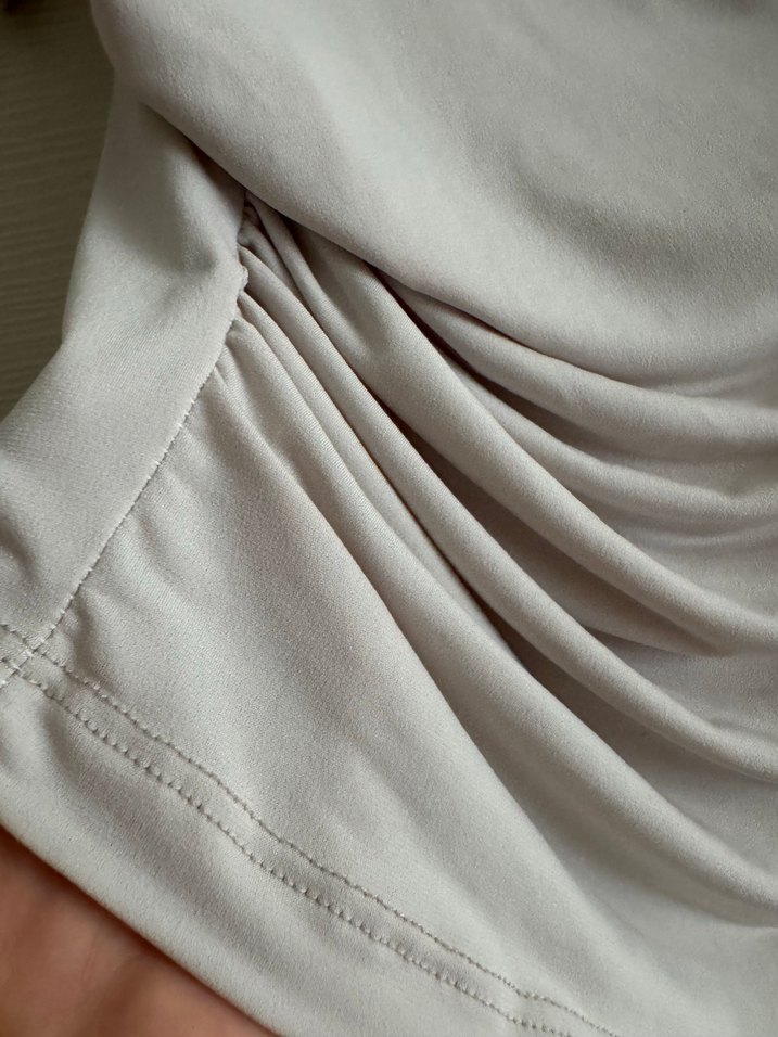 Drapeli KKısa Kollu Bluz - Görsel 4