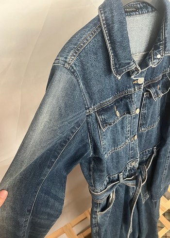 Kemerli Lacivert kot tulum - Görsel 3